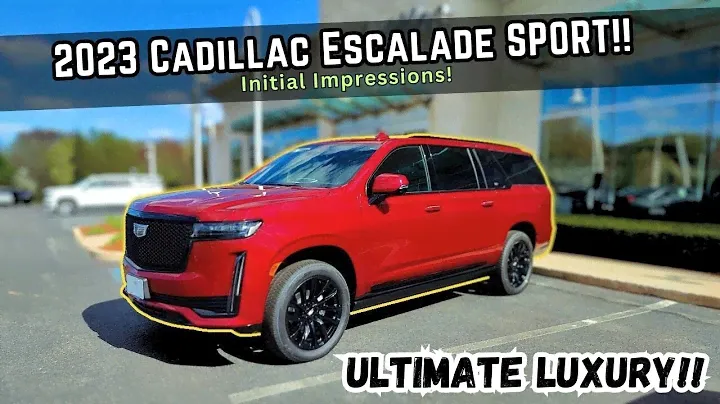TAKING DELIVERY of the NEW 2023 Cadillac Escalade ESV Sport! Radiant Red Tintcoat